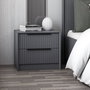 Hanah Home Mesilla de Noche Luxe Soft 4799 Antracita 45x53x45 cm